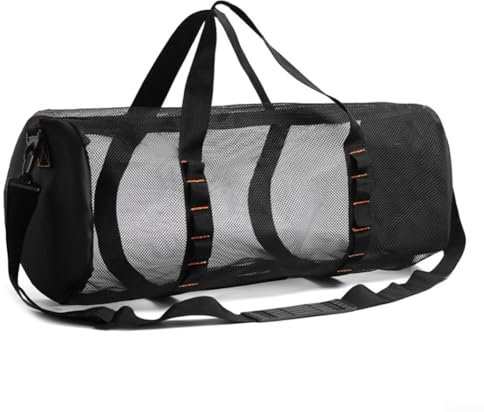 YUANGANG Borsa a rete per immersioni subacquee, pieghevole, da viaggio, per attrezzatura subacquea e snorkeling (nero)