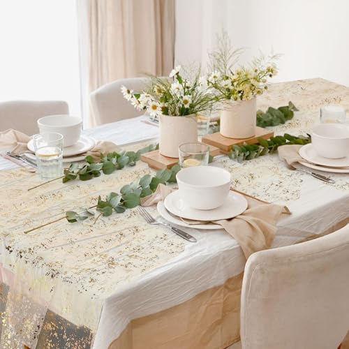Aikeis Gold-Tischläufer, Pailletten-Glitzer-Tischläufer, Goldener Party-Tischaufsatz, geeignet für Hochzeit, Geburtstag, Weihnachten, Tisch, Braut, Babyparty (70 x 300 cm)