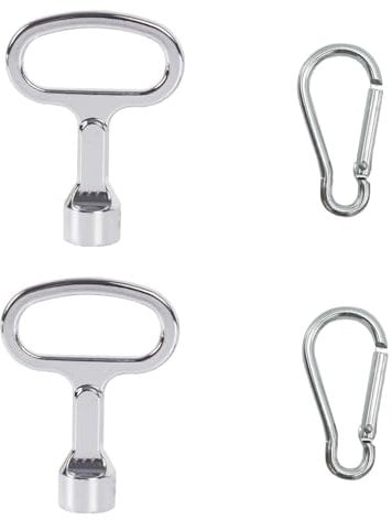 Stainless Steel Triangular Key Set, 2 Pack, Universal Key for Electricity Meter, Gas and Water Meter, Wheelie Bin, Drawers