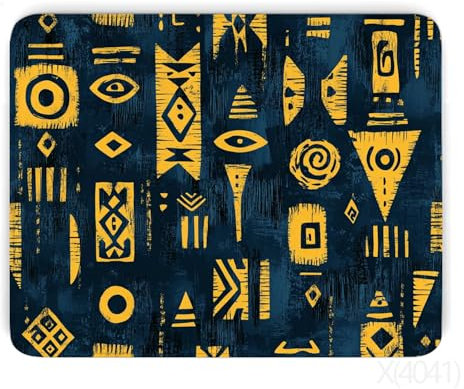 Mouse Pad Bohemia Gaming Mouse Mat Large 240x200x3mm XXL Mouse Pad Yellow Desk Mat Improved Precision and Speed, Mousemat Non Slip Rubber Base, Keyboard Mat for Office Home Decor, Gifts for Women