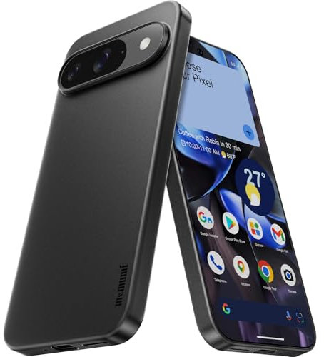 memumi Funda Ultra Delgado para Google Pixel 9/9 Pro [NO Tacto de la Funda] Funda Dura Mate de 0.3 mm Case para Google Pixel 9 Pro Carcasa Fina de Diseño Minimalista, Negro