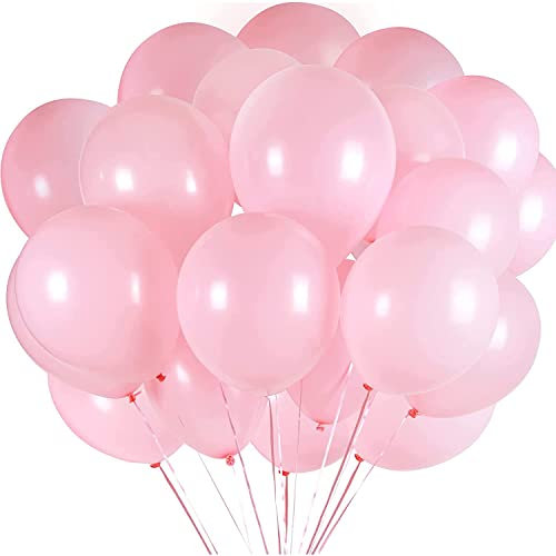 Luftballons Rosa - 100 Stück 30 cm / 12 zoll Helium Ballons - Rosa Latex Luftballon für Geburtstag, Hochzeit, Babyparty, Halloween Oder Weihnachten party Deko