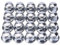 Aublinto Radmuttern 20 x FEBI-Bilstein Radmutter verchromt M12 x 1,5 passend für Alufelge Factory Style Große Eichel Sitz Lug Muttern für Fabrik Räder – Chrom geschlossenes Ende Lug Nuts
