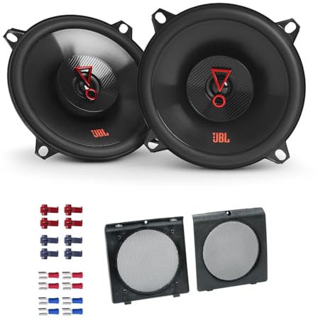 JBL Stage3 527F Auto Lautsprecher Boxen 400 Watt 13 cm 2 Wege Koax passend für VW Golf 2 1983-1992 Türen Front