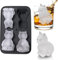 Eiswürfelform, Eiswürfelbehälter, Katze Eis Würfel Tray Form - 3D Katze Form Eis Würfel Trays, niedliche Eis Würfel Formen für Whisky Bourbon, 4-Loch große Spaß Formen Eis Würfel Trays
