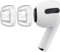 RFUNGUANGO Neue transparente Ohrkappen 1 Paar, kompatibel mit AirPods Pro 2./1. Generation Ersatz-Ohrstöpsel, mit Geräuschunterdrückung Löcher und integrierte Staub Netz, Größe（Medium）
