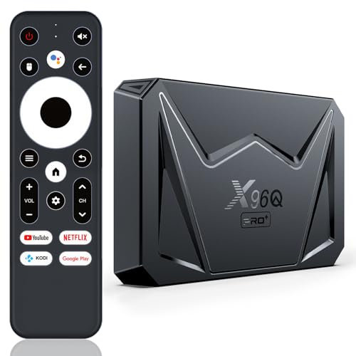 Android 14.0 TV Box 2025, LEFFOT 4K Ultra HD Streaming Device for TV, 4GB RAM + 64GB ROM, Google Assistant Voice Remote, HDR10+, 2.4G/5G WiFi 6, 1000M Ethernet, BT 5.0, Allwinner H728 Octa-core A55