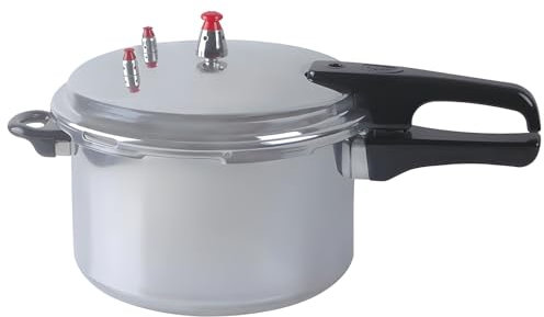 Olla a presión pequeña de 3 litros para gas e inducción, aleación de aluminio para una cocción rápida y nutritiva, diseño que ahorra espacio para 2-3 personas
