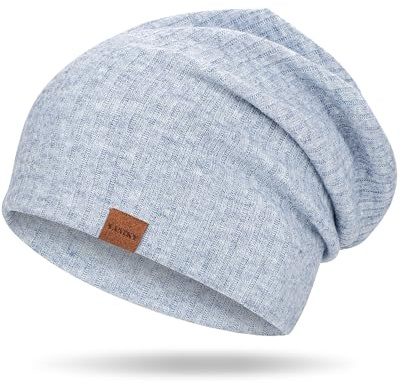 YANIKY Beanie Mütze Damen Herren, Leichte Slouch Beanie Dünn, Weich Atmungsaktive Chemo Mütze für Winter und Frühling