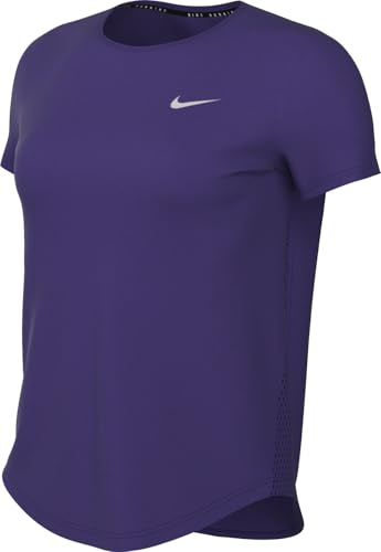 Nike Tempo Nike Dri-Fit Kurzarm-Laufoberteil Für Damen, Court Purple, HQ0648-547, M