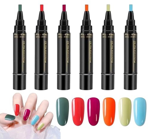 Nagellack-Stifte – Marker für Nagelkunst, schnell trocknender Gel-Stift, 8 ml, Upgrade ohne UV-Farbzubehör für professionelle Maniküre