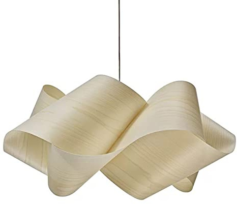 HYHDDM Boho Pendelleuchte aus Naturholzfurnier - handgeflochtener Weiden-Lampenschirm E26 für Wohnzimmer oder Schlafzimmer, beige, 50