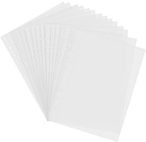 25 STK Klarsichthüllen A5 Glasklar Extra Stark Din A5 Prospekthüllen, 6-Ring Hefter Klarsichtfolien, Kunststoff Folien Zum Schutz Von Papier, Archiven, Dokumenten Und Fotografien(Innenmaße: 134x206mm)