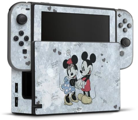 Skin kompatibel mit Nintendo Switch Folie Sticker Disney Mickey & Minnie Mouse Vintage