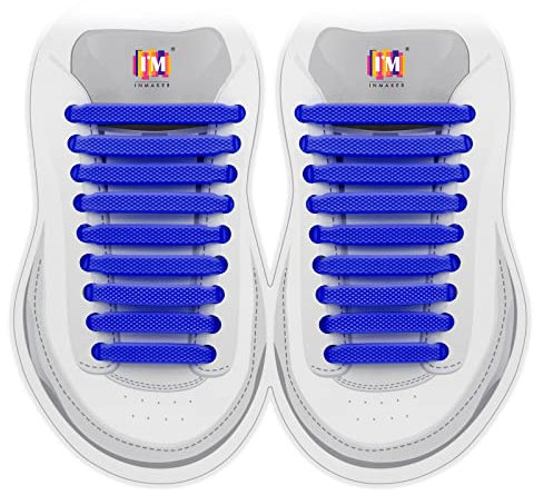 INMAKER Lacets élastiques sans nœud pour enfants et adultes, noir foncé, Adult Size