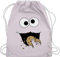 Turnbeutel Rucksack - Karneval & Fasching - Taschen - Keks-Monster - Unisize - Pastell Rosa - fasent cookiemonster sportbeutel stoff beutel kindergarten mädchen wurfbeutel+karneval faschings-