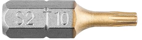 Graphite 57H971 Schraubendreher-Bits TX10 x 25 mm, 2 Stk. Titan-Nitrid-beschichtete Bits