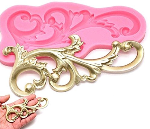 Demarkt Moldes de silicona barrocos para flores, estilo vintage, estilo europeo