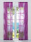 ESLIR 2er Set Flächenvorhänge Schiebegardinen Voile Gardinen mit Klettband Schiebevorhang Transparent Vorhang Wellen Muster Violett BxH 57x175cm 2 Stück