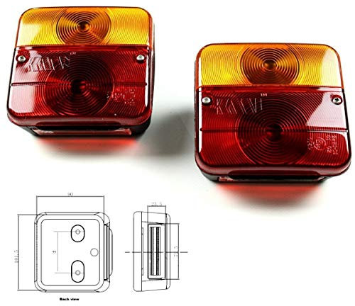 2 x Rückleuchte Heckleuchte Rücklicht Anhänger Traktor 4 Funktionen 12 & 24V
