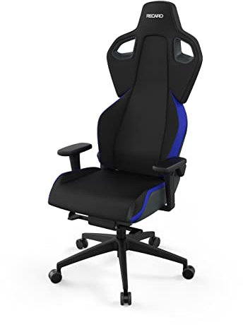 RECARO Exo Racing Blue | Ergonomischer, hochwertiger Gaming Stuhl | Mit stufenloser Einstellung über Handräder | Made in Germany | Auch als Bürostuhl | TÜV Zertifiziert