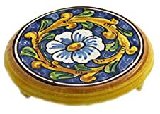 ILAB Porta caffettiera in ceramica decorata a mano da ceramisti siciliani di Santo Stefano di Camastra barocco art 20