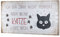Wandbild 40x20cm Katze Spruch Deko Wandschild Katzenliebhaber Bild Wanddeko Geschenkidee