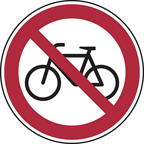 Dreifke® Verbotsschild, Fahrrad verboten - praxisbewährt Alu geprägt weiß/schwarz 20