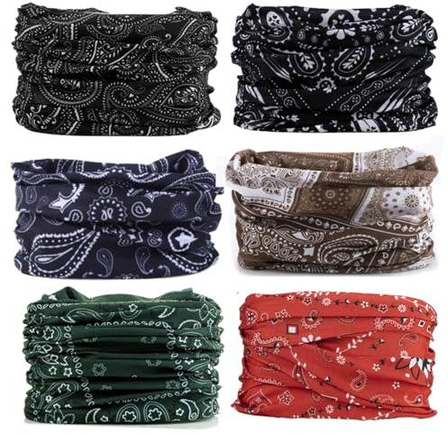 WXDRVT Neck Gaiter Cooling Face Bandana Shield Mask Scarf Cover Seamless Tube Headwear Magic Sport Headband Headwraps for Men Women