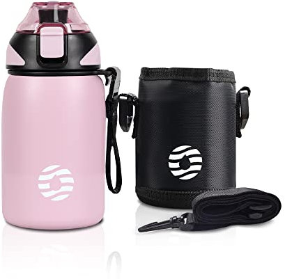 Fjbottle Gourde Isotherme - 400ml/600ml/800ml/1L - Bouteille Isotherme Gourde Inox Bouche Standard, Gourde Sport Étanche, Gourde Enfant sans BPA, pour Sport, Gym, Voyage