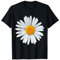 T-shirt bianca e gialla con cuore margherita fiore margherita fiore Maglietta