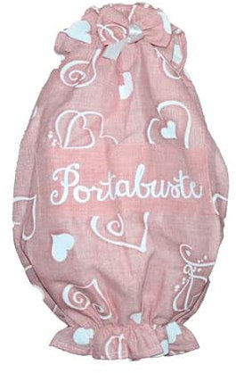 Russo Tessuti PORTASACCHETTI Porta Buste Dispenser Organizer Cucina Accessori Cuori Paris LOVE-18-Rosa Cipria