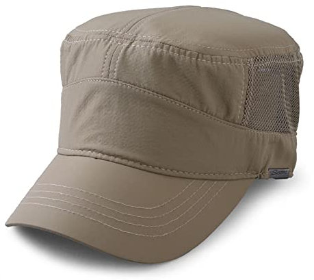 Pyrafox Herren Army Cap: Sommer Schildmütze & Sonnenhut - Männer Military Cuba Basecap, Baseball Schildkappen, Mütze, Hut - Kopfbedeckung für Army & Sommer, Groß Kopf XL XXL 61 62 63 cm beige