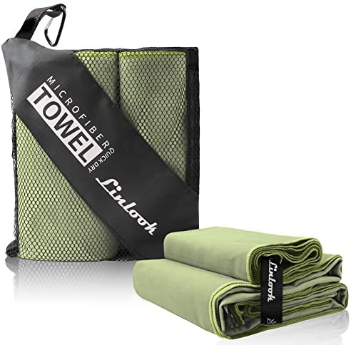 Linlook Microfaser Strandtuch Groß 200x100 - Schnelltrocknend und Kompakt Handtücher Badetuch Sporthandtuch Fitness Handtuch Reisehandtuch für Sport Travel Yoga Camping Beach Gym XXL