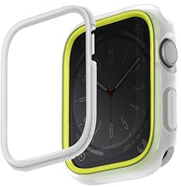 Uniq Moduo Apple Watch Gehäuse mit austauschbarer PC-Lünette, 41/40 mm, Frost (Limetten/Weiß)