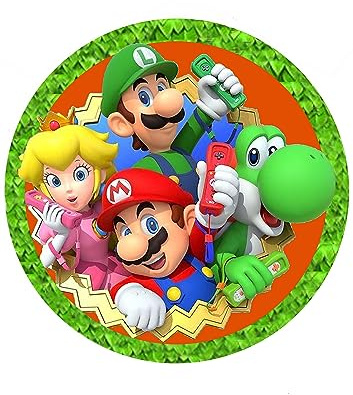 Tortenaufleger, Mario, Essbares Foto für Torten, Tortenbild, Tortenaufleger Ø 20cm - Super Qualität, 04012