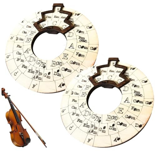 Melodie Werkzeug aus Akkordrad, 2 Stück 16cm Quintenzirkel Gitarre, Klavier Ukulele Gitarren Lernwerkzeug, Melodiewerkzeug Musikinstrument für Lehrer Studenten Musiker Anfänger