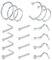 AVYRING 18G Stainless Steel Nose Stud Screws with Cubic Zirconia, Nose Studs Rings Hoop Set for Women Men, Pack of 18 Pieces
