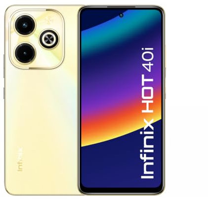 Infinix Hot 40i (RAM: 8+8GB, ROM: 256GB), pantalla HD+ de 6.6 pulgadas, cámara trasera dual AI de 50 MP, cámara frontal transparente de 32 MP, batería de 5000 mAh con carga rápida de 18 W, color