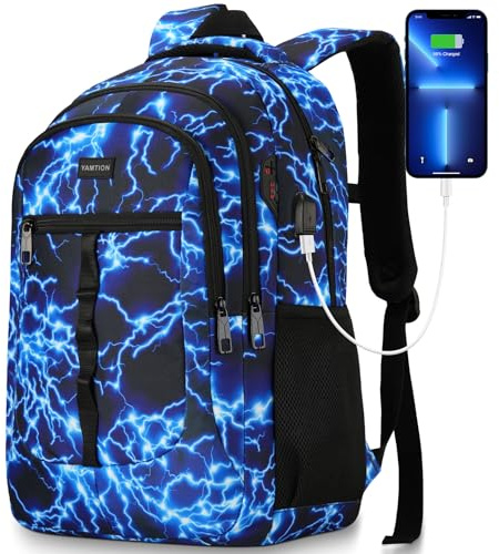 YAMTION Rucksack Damen Herren,Unisex Schulrucksack Teenager für Jungen Mädchen Laptop Rucksack Schultasche für Uni Schule Arbeit Büro