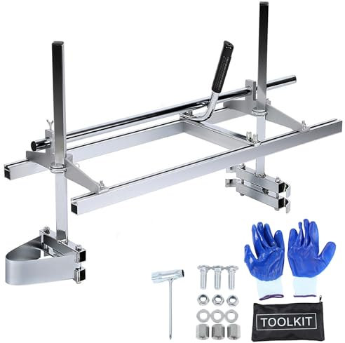 TRY-YEAN Aserradero Portátil para Motosierra, Molino de Motosierra Portátil de Acero de Aluminio, Chainsaw Mill Móvil para Motosierras Barra de Corte de Madera (35cm - 91cm/ 14-36 IN)
