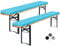 Showgeous 2er-Pack Bierbankauflage Gepolstert für Bierzeltgarnitur Bankauflage 220x25x3cm XL Waschbare Bierbankauflagen Gepolstert Auflage für Biertisch & Partyzeltgarnitur(Aqua,Wasserabweisend)