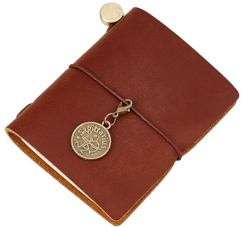 craspire Leder Tagebuch Notizbuch Klein Blanko Papier Für Unterwegs Vintage Täglich 3.3x3.1 Zoll Nachfüllbar 128 Seiten Seiten Gebunden Tragbarer Notizblock Für Männer Und Frauen Antike Geschenke