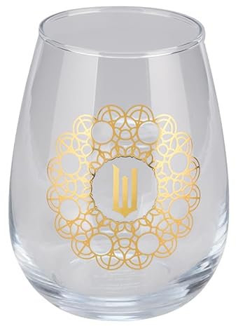 Paladone Vaso de vidrio Wicked Movie - Regalo con licencia oficial de Disney para los fanáticos de Elphaba, Glinda y Oz, vajilla elegante, 470 ml (16 onzas líquidas)