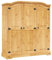 Wardrobe Mexican Pine Corona Range 3 Doors, Brown, wenjingqiUK-243733