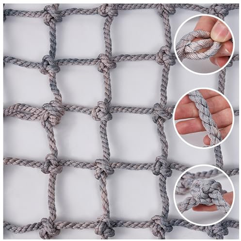 Klettergerüst für den Innenbereich, Ladungsnetz, Seilleiter, Outdoor-Sicherheitsnetz für Baumhaus, Schaukel, Spielplatz, Polyamid-Netz, 3 m x 3 m