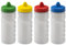 Foxberry 500ml Reusable Water Bottles - 4x Multipack - Hands Free Lid - Spill Proof and Leak Proof Spout - BPA Free - Dishwasher Safe - Kids - School - Sports - Clubs (Green Yellow Red Blue)