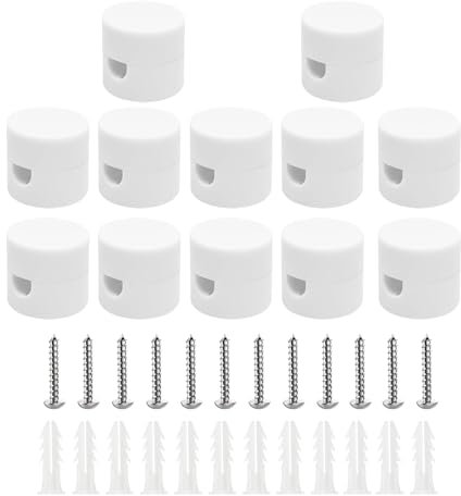 12 Stück Deckenpins Kabel Kabelhalter Affenschaukel Kabelhalter Decke Affenschaukel Affenschaukel Lampe Affenschaukel Lampe Vintage für PVC-Lichtkabel Textilkabel Pendelkabel DIY-Lichtleisten (Weiß)
