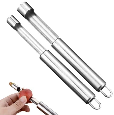 2 Pcs Apfelentkerner Apfelausstecher Edelstahl,14MM 19MM Ausstecher,Apfelstecher Kerngehäuse Fruit Cutter Edelstahlklinge,Obstentkerner Praktischer Ultrascharfer Zwetschgenentkerner,für Obst Entkernun