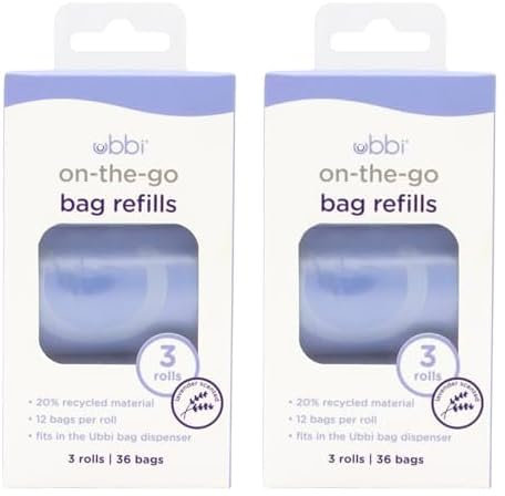 Ubbi Sacs de Recharge Parfum Lavande Pack Économique 1 Unité (Lot de 2)